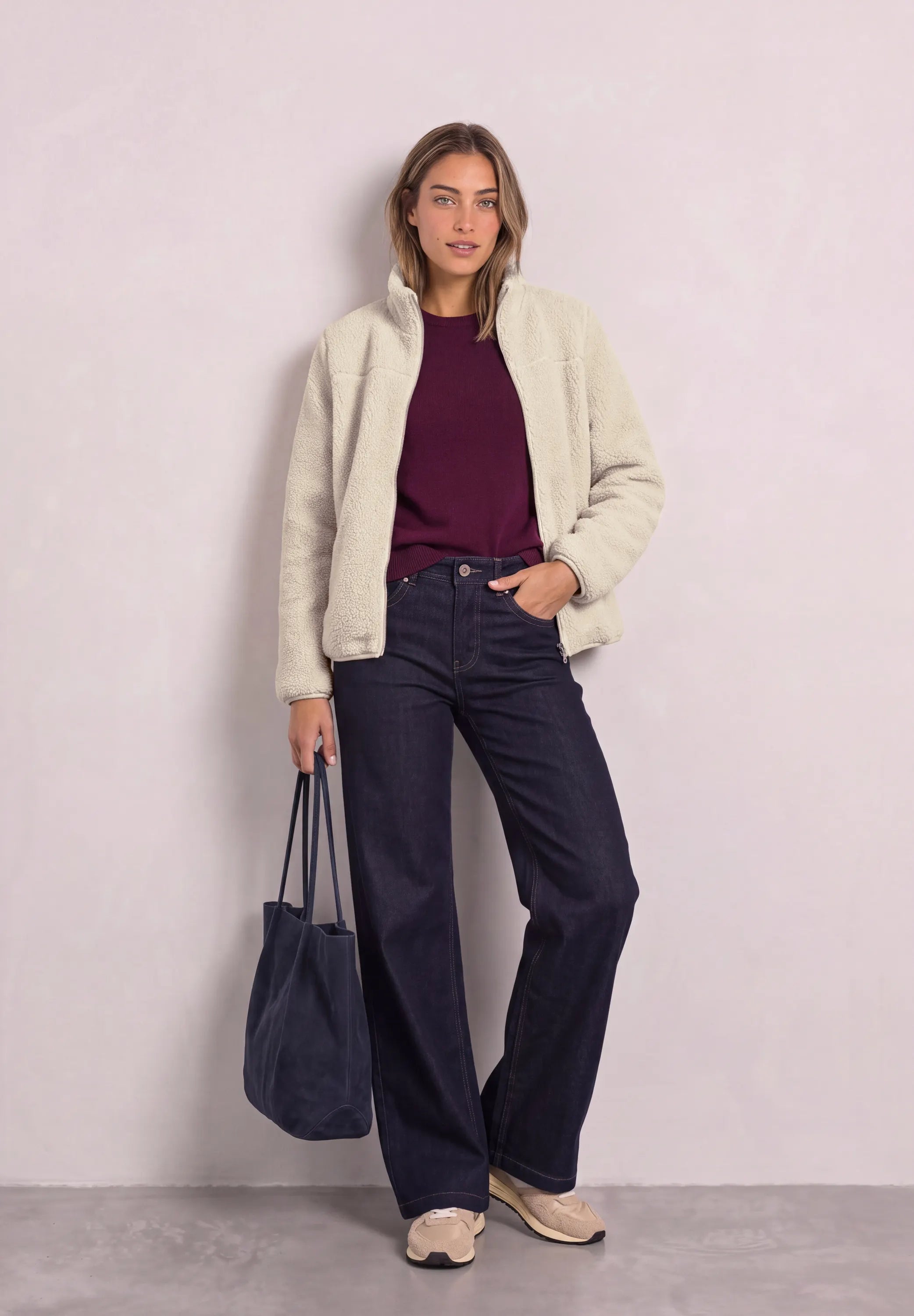 Teddy-Jacke mit Stehkragen