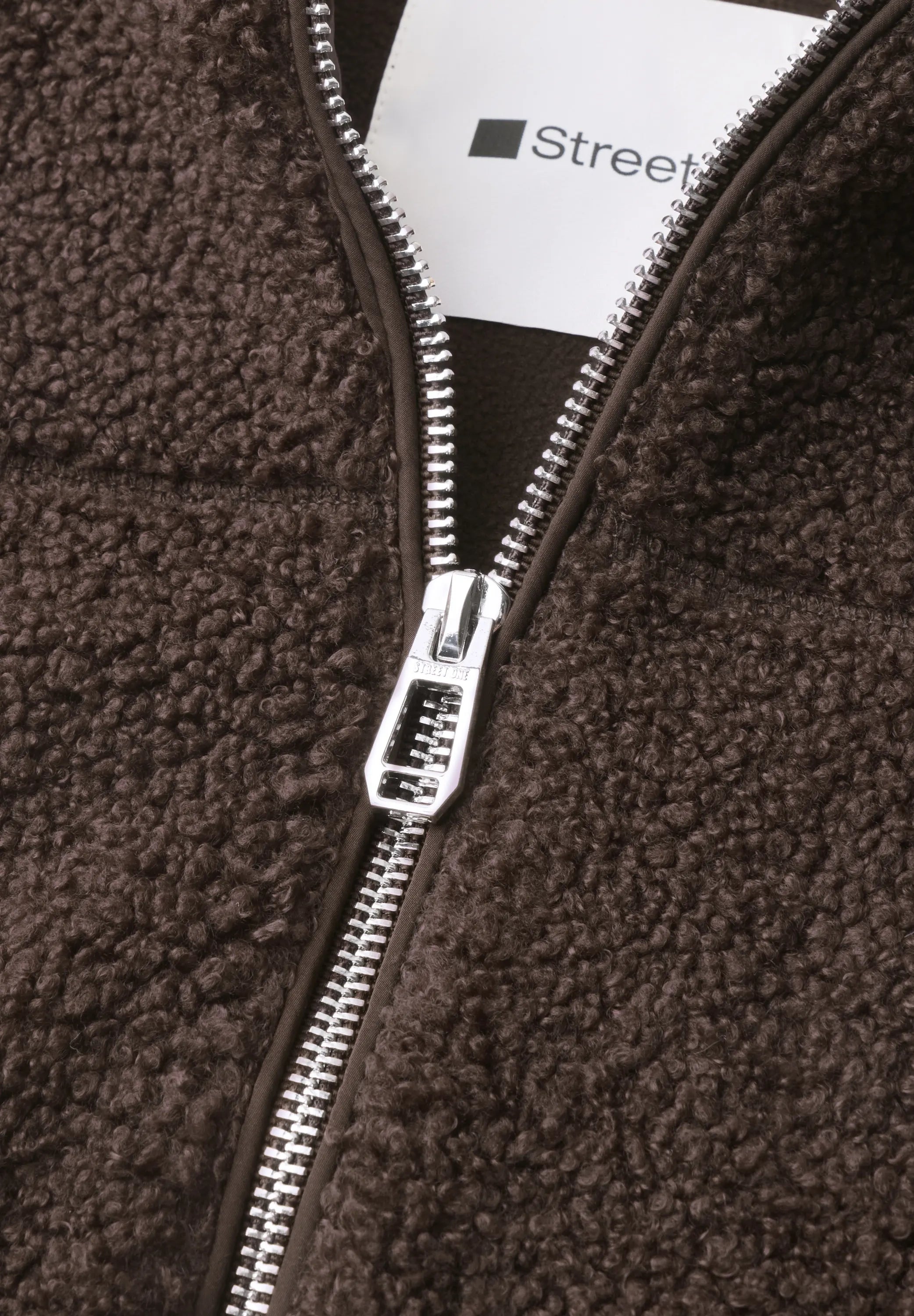 Teddy-Jacke mit Stehkragen