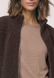 Teddy-Jacke mit Stehkragen