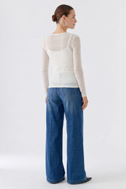 Langarmshirt aus Spitze