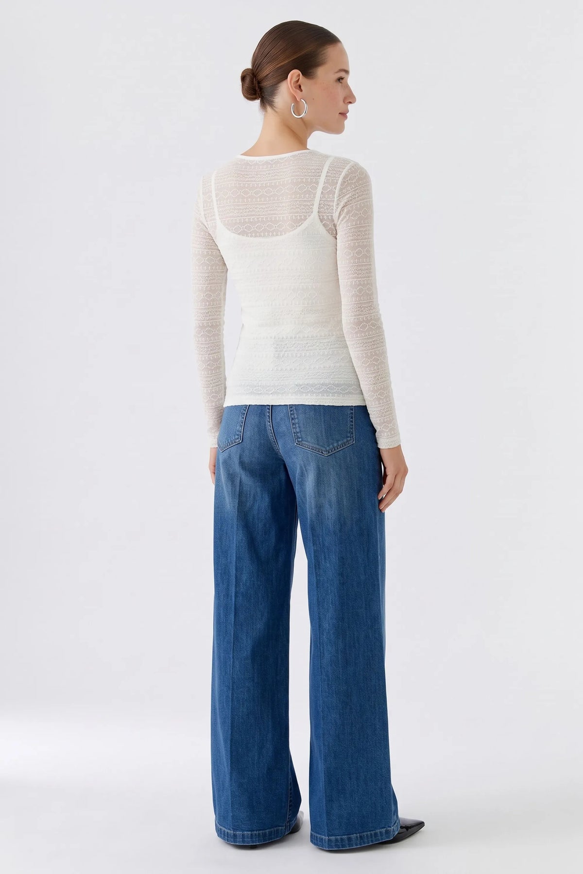 Langarmshirt aus Spitze