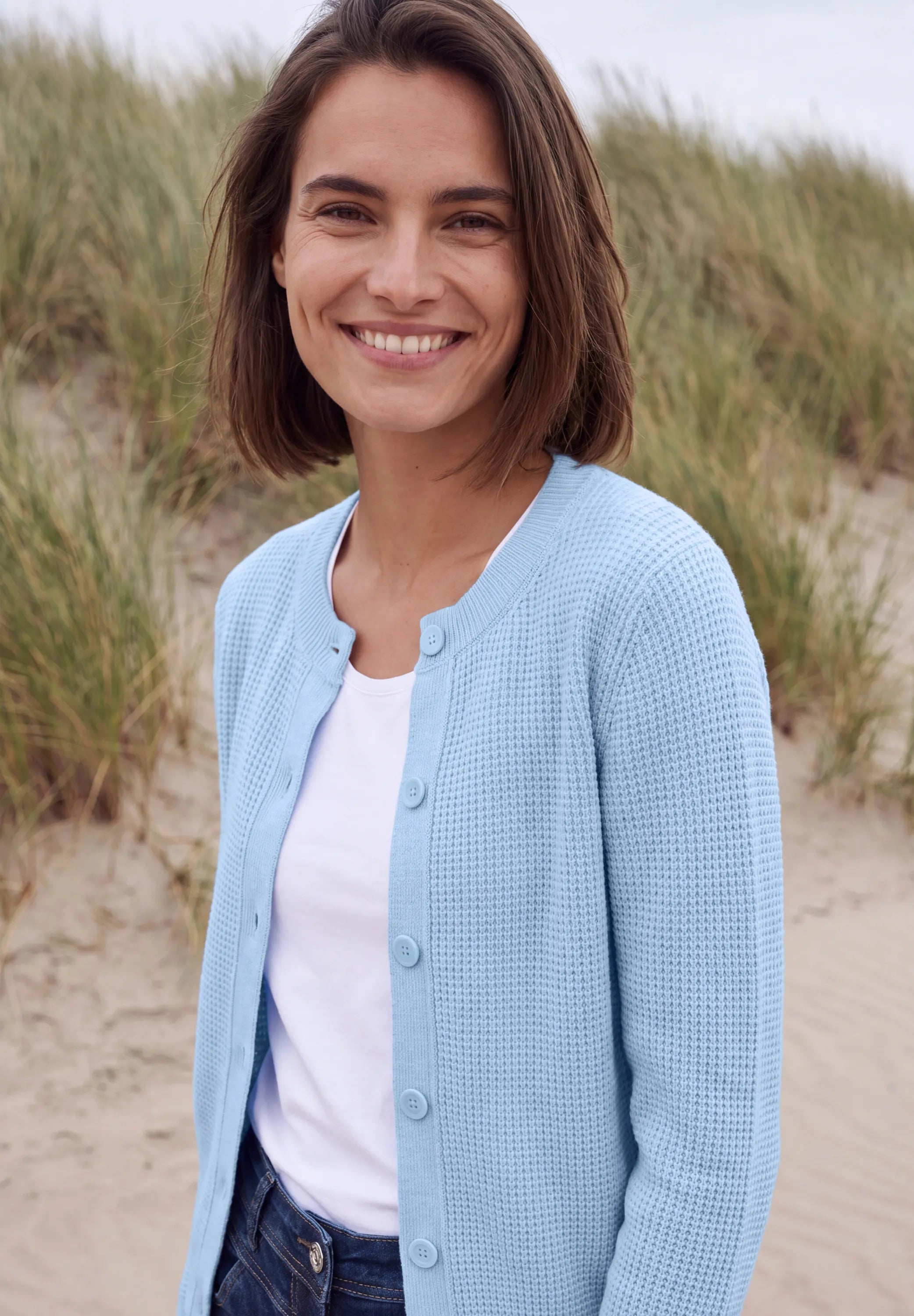 Strickcardigan aus Baumwollmix