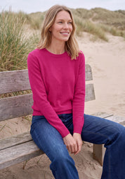 Strickpullover mit Rundhals