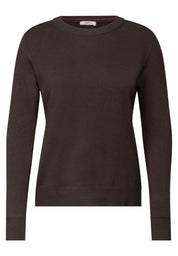Strickpullover mit Rundhals