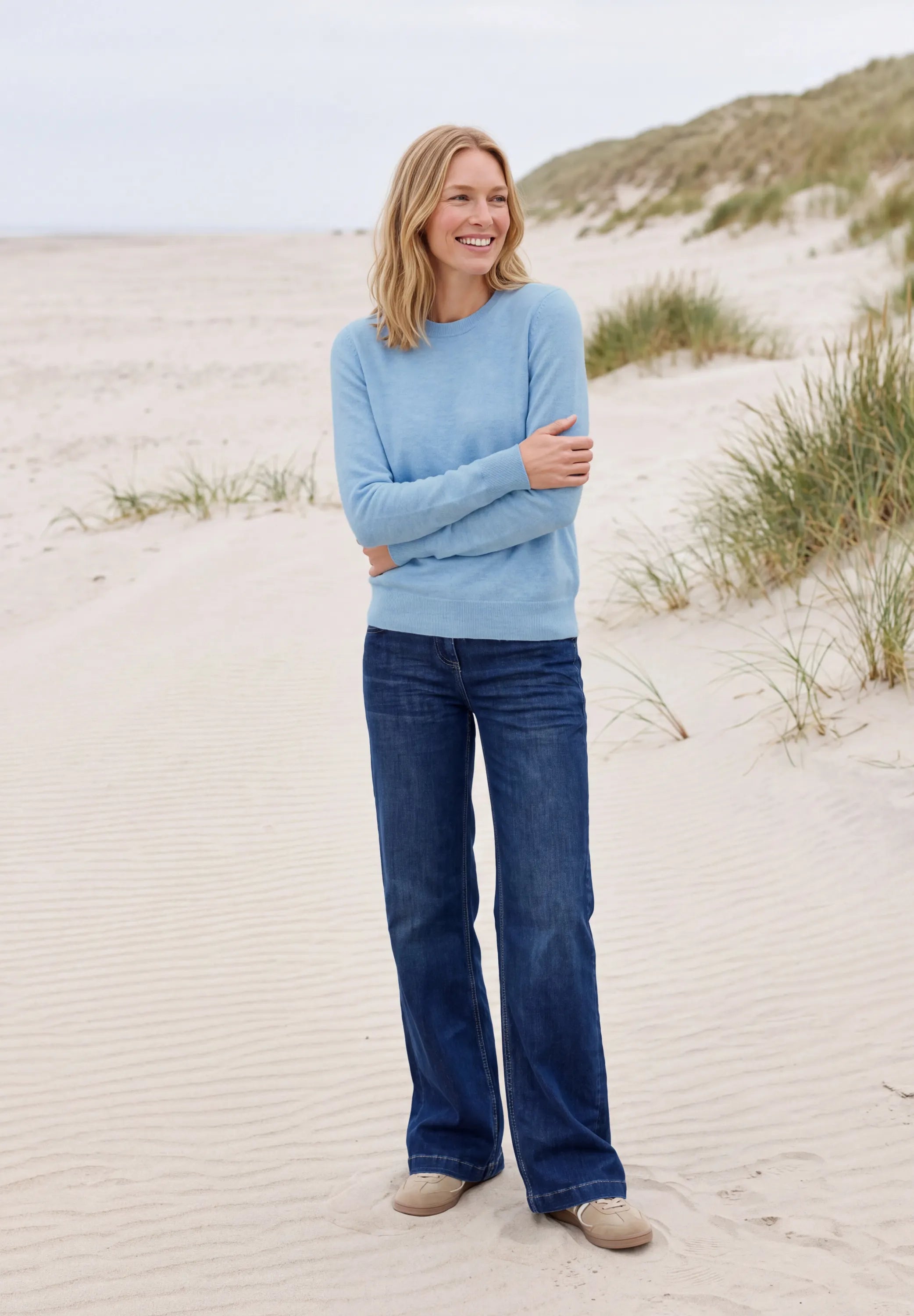 Strickpullover mit Rundhals