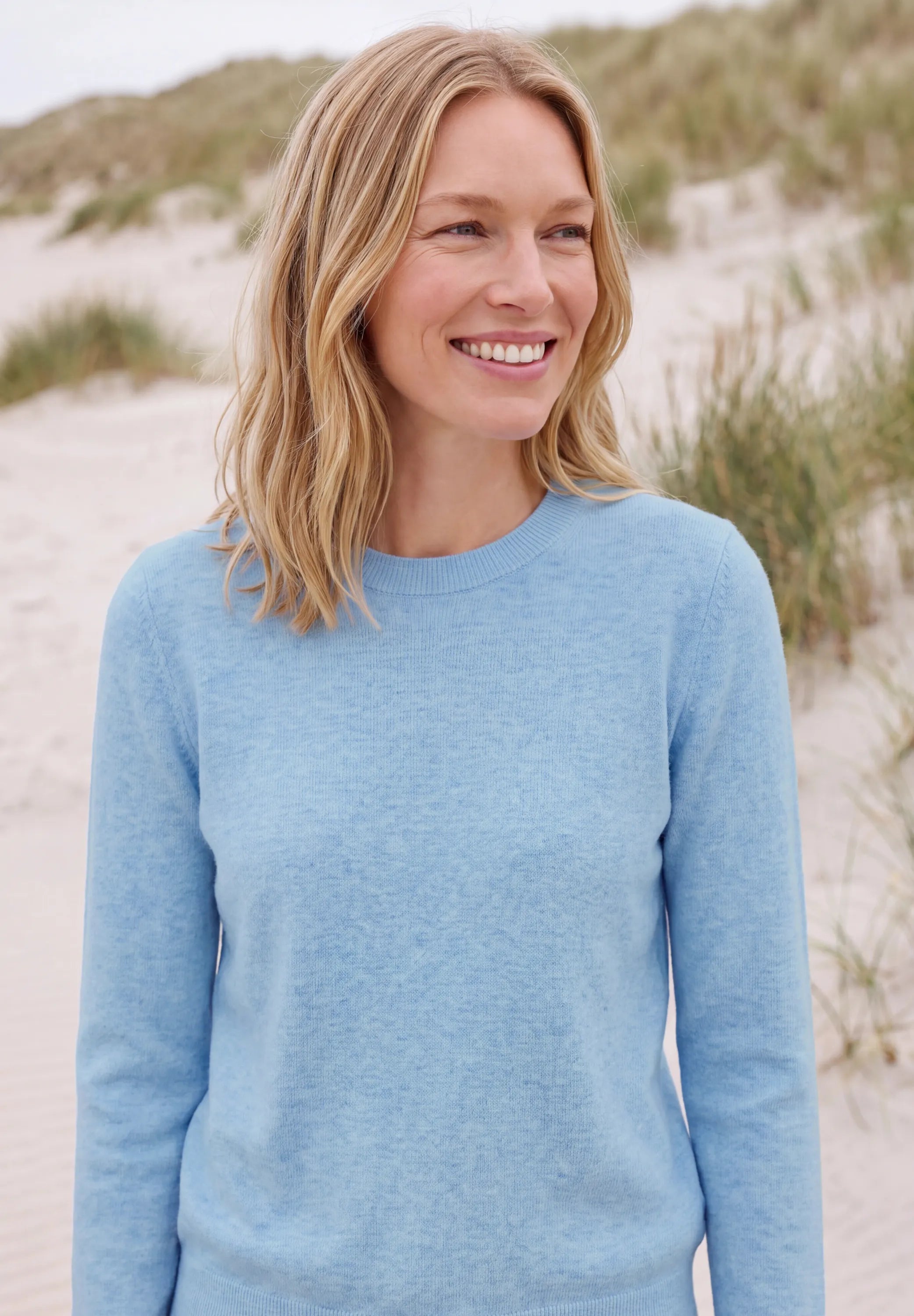 Strickpullover mit Rundhals
