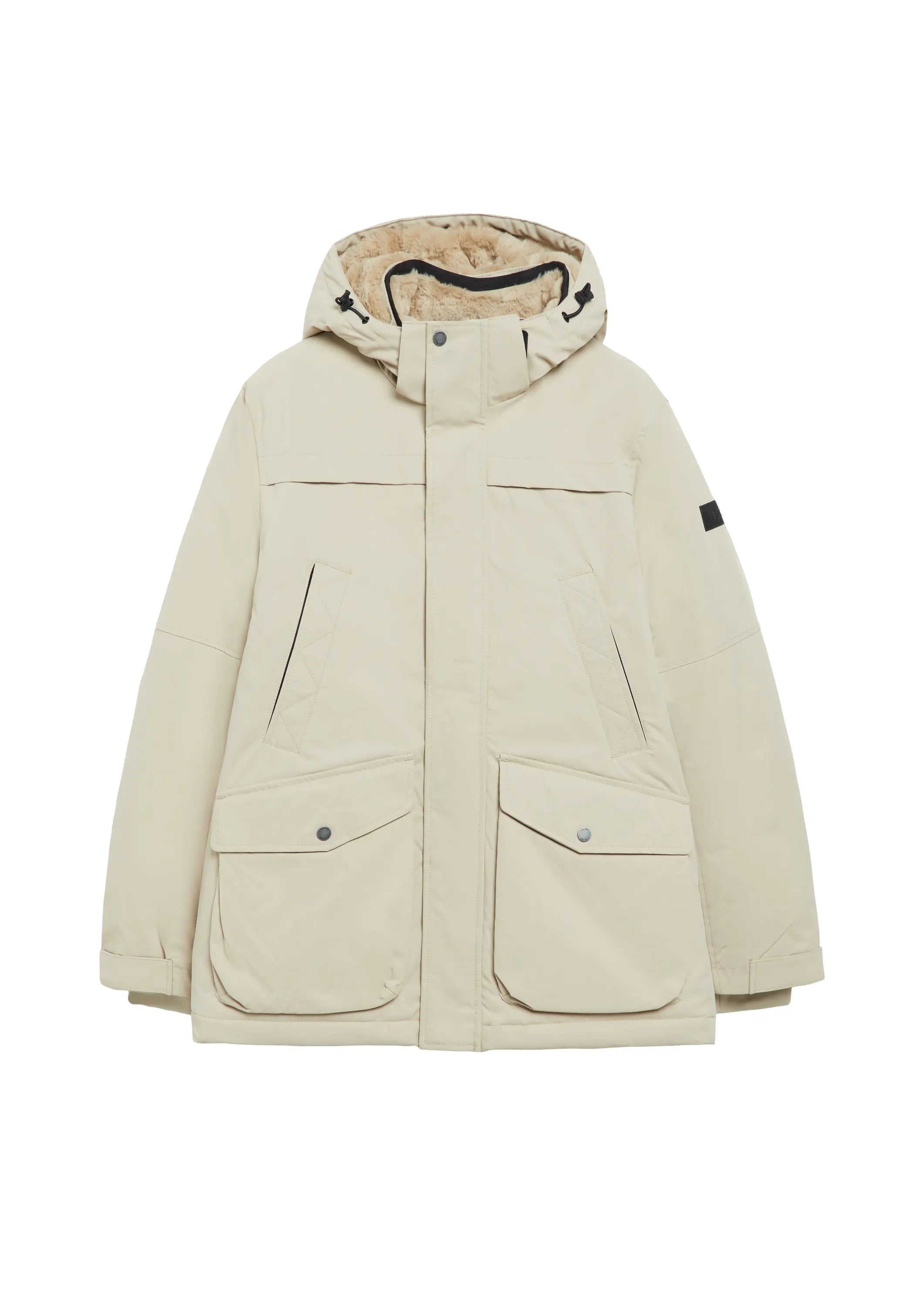 Winterjacke mit abnehmbarer Kapuze