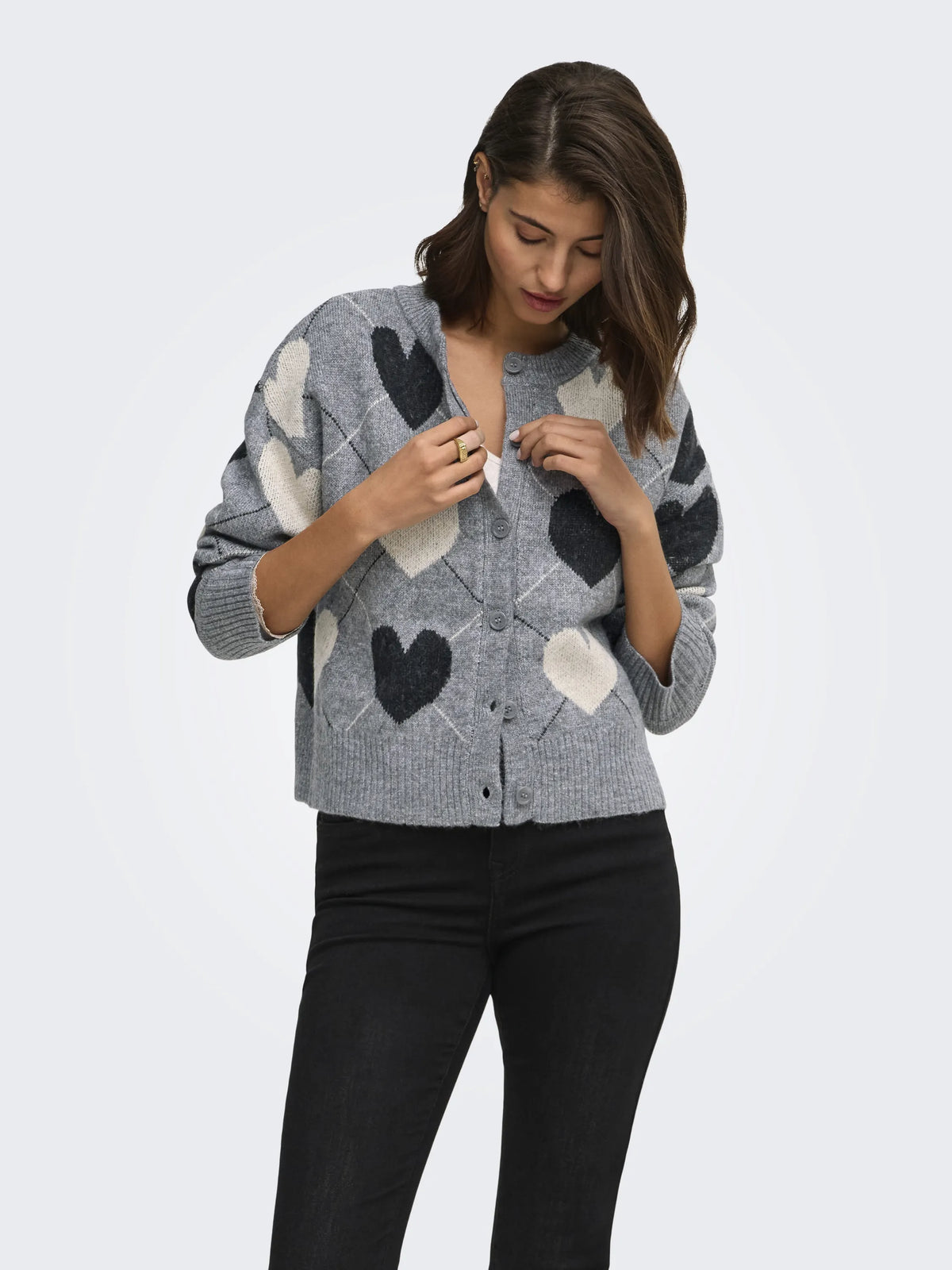 Strickjacke mit Knopfleiste