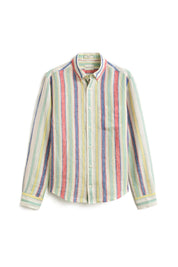 Leinenhemd gestreift Regular Fit
