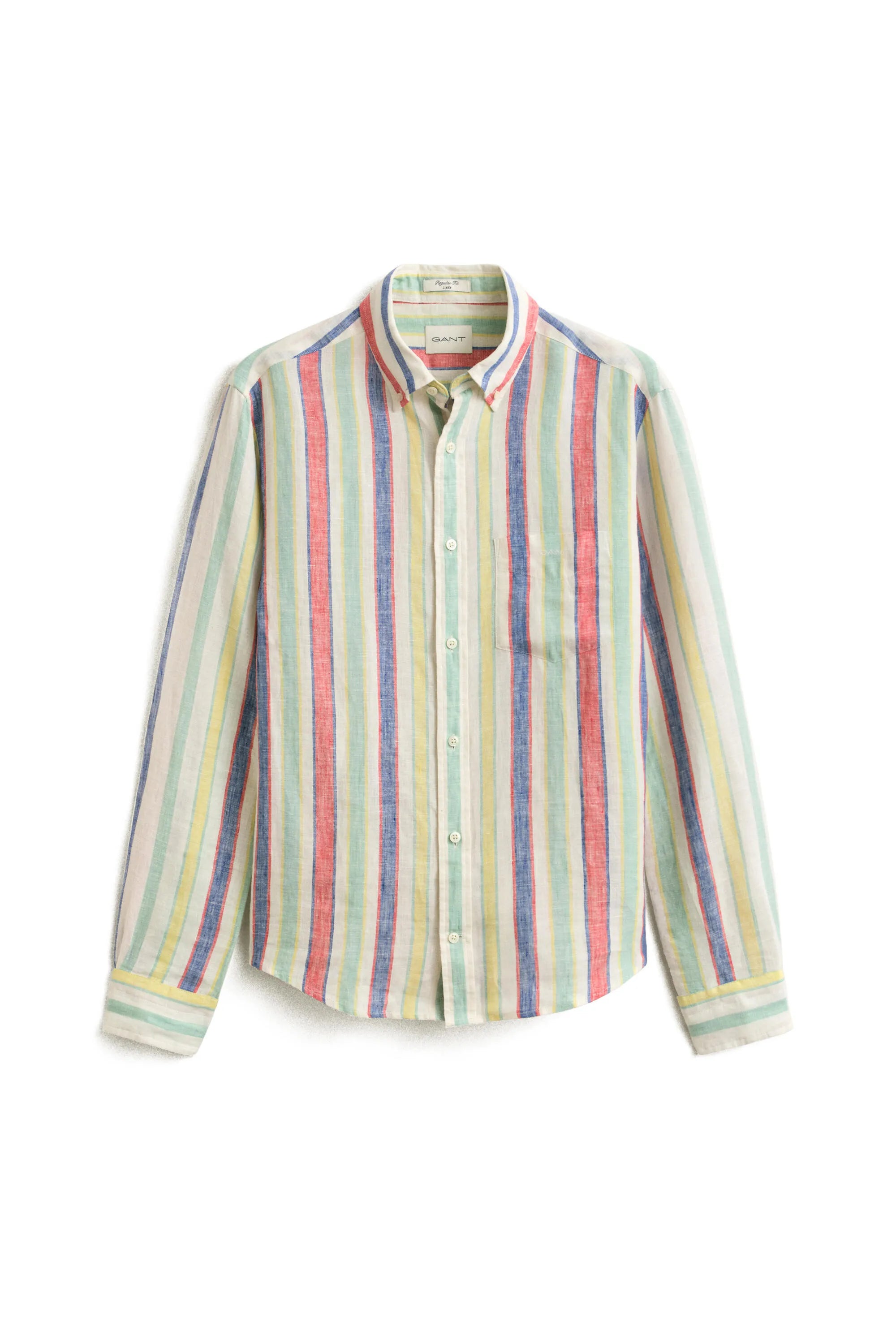 Leinenhemd gestreift Regular Fit