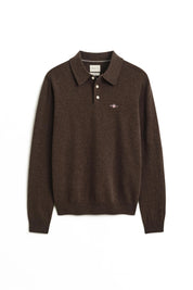 Strickpoloshirt aus Wolle