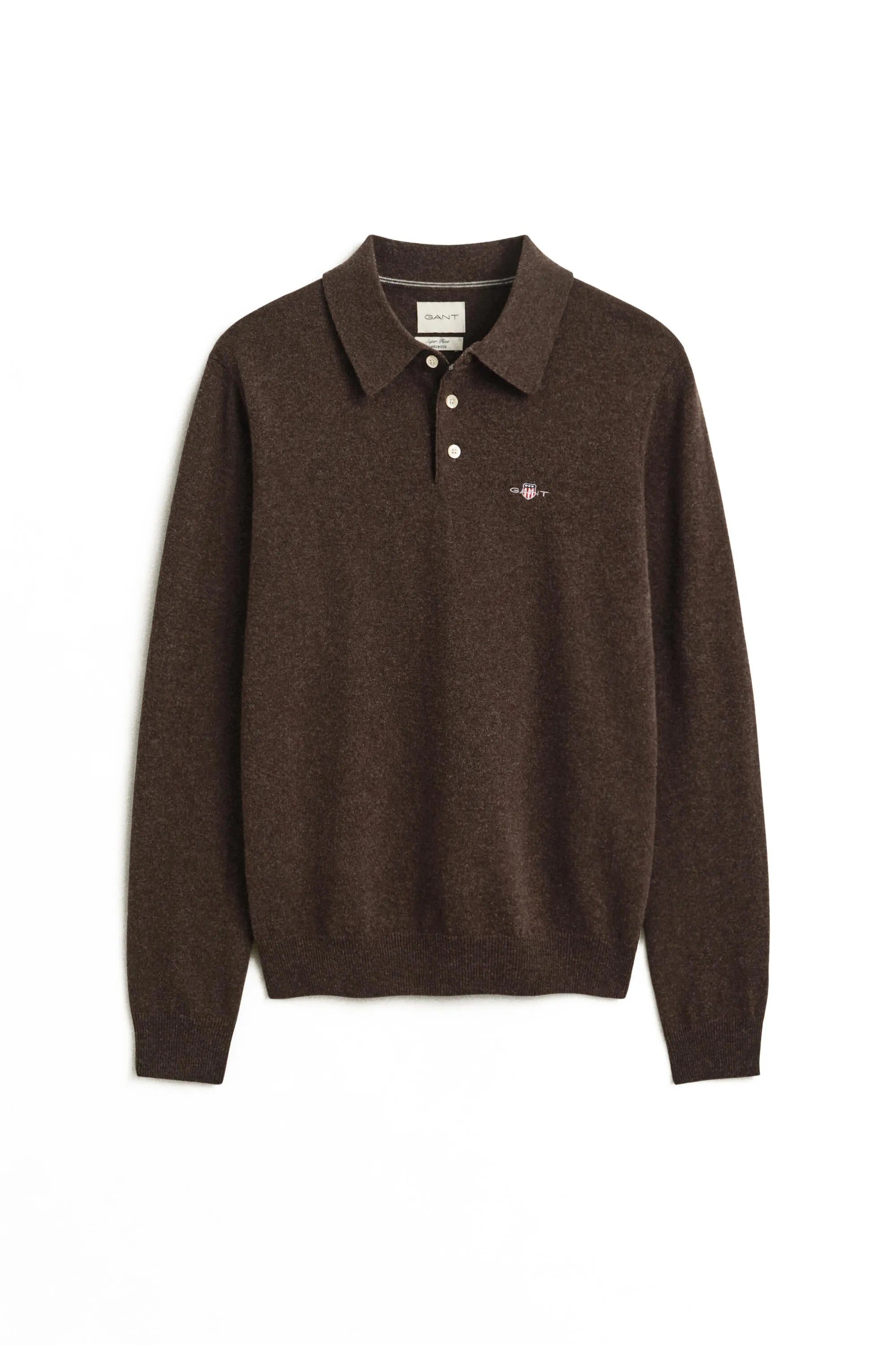 Strickpoloshirt aus Wolle