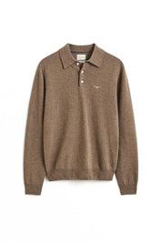 Strickpoloshirt aus Wolle