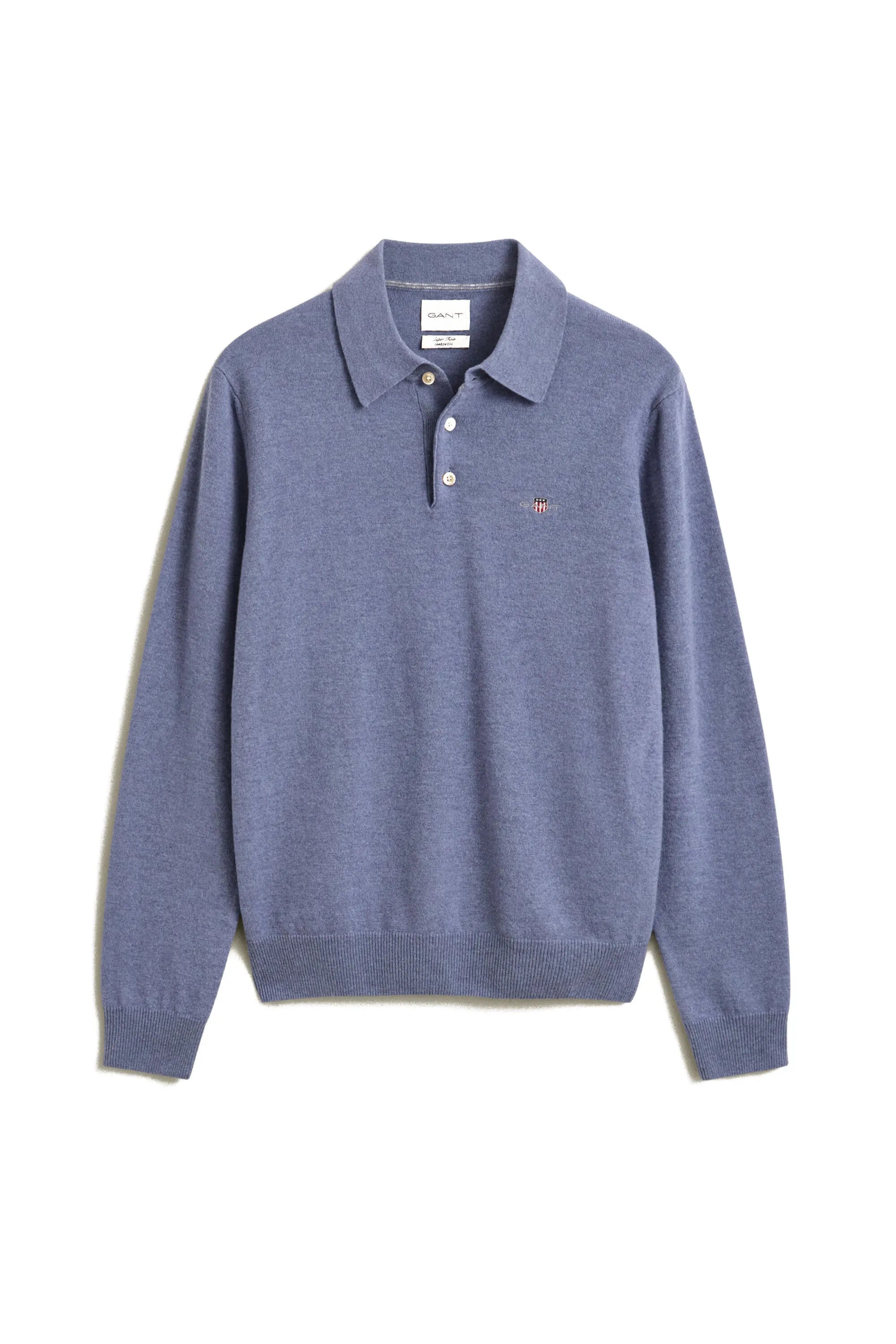 Strickpoloshirt aus Wolle