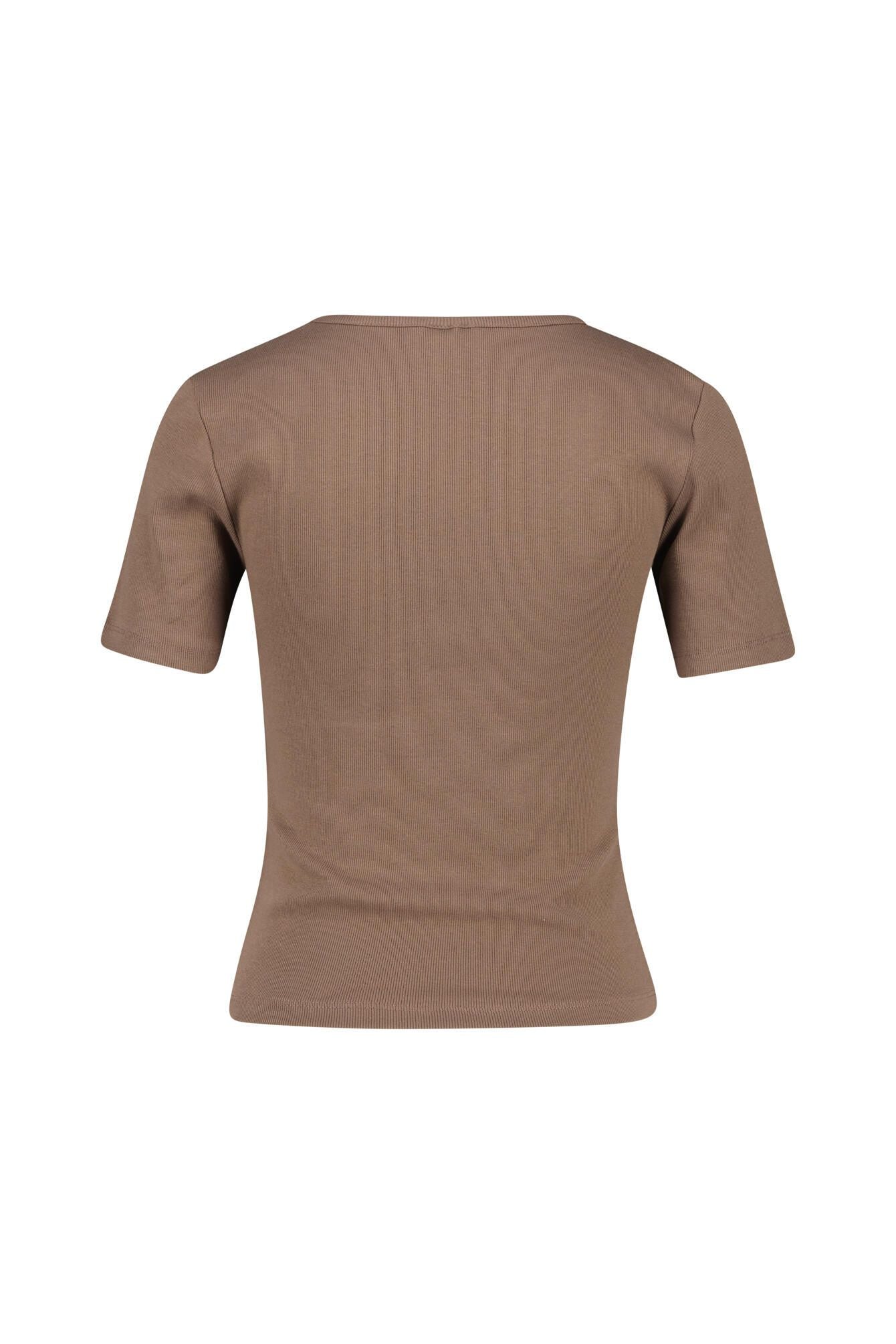 T-Shirt gerippt aus Baumwolle