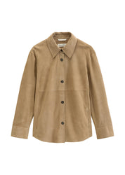 Leder-Overshirt Regular Fit