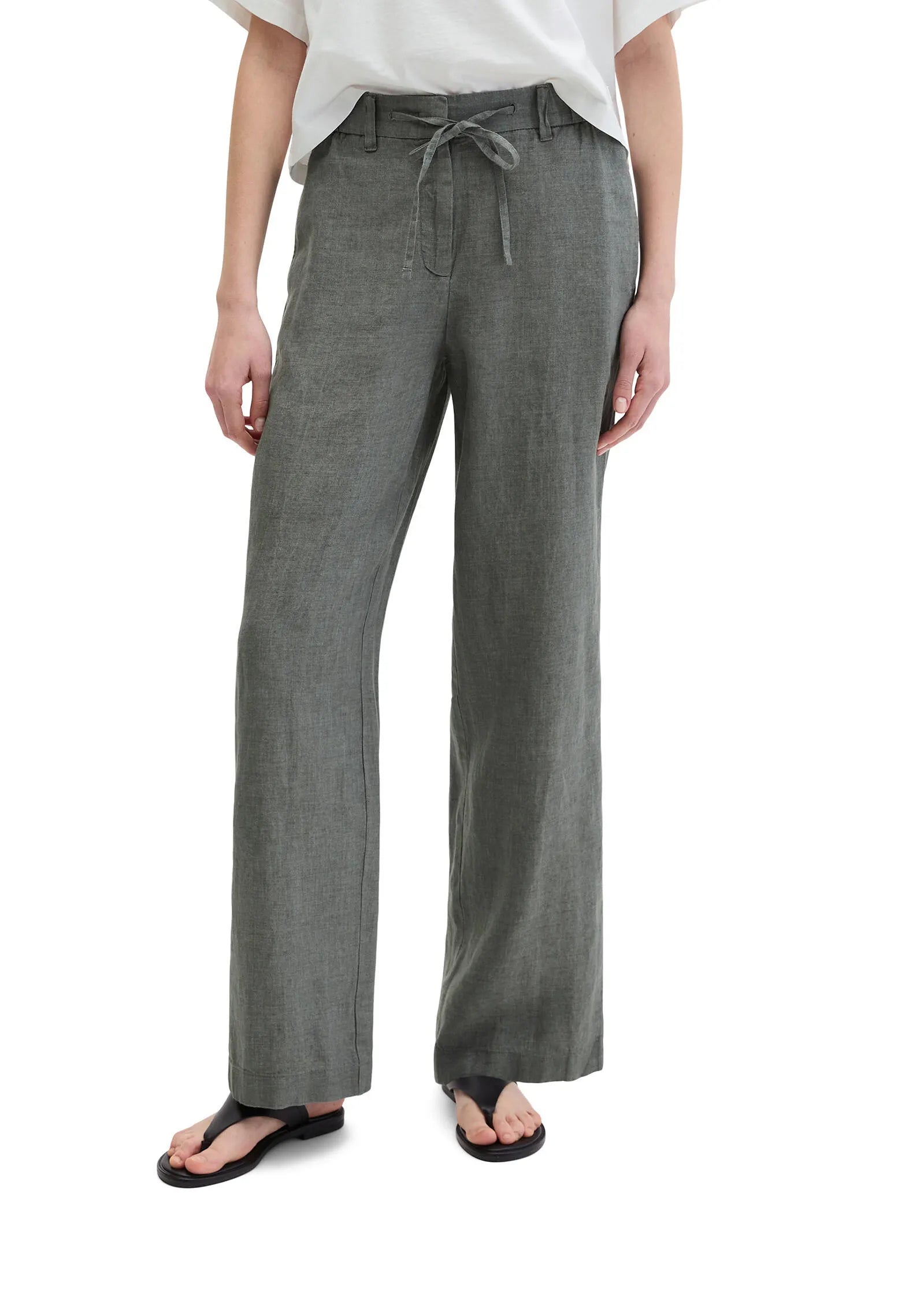 Leinenhose Straight Leg