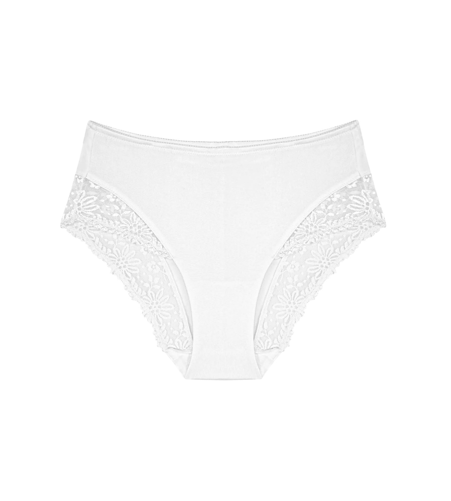 Hochgeschnittener Slip mit Spitzendetails