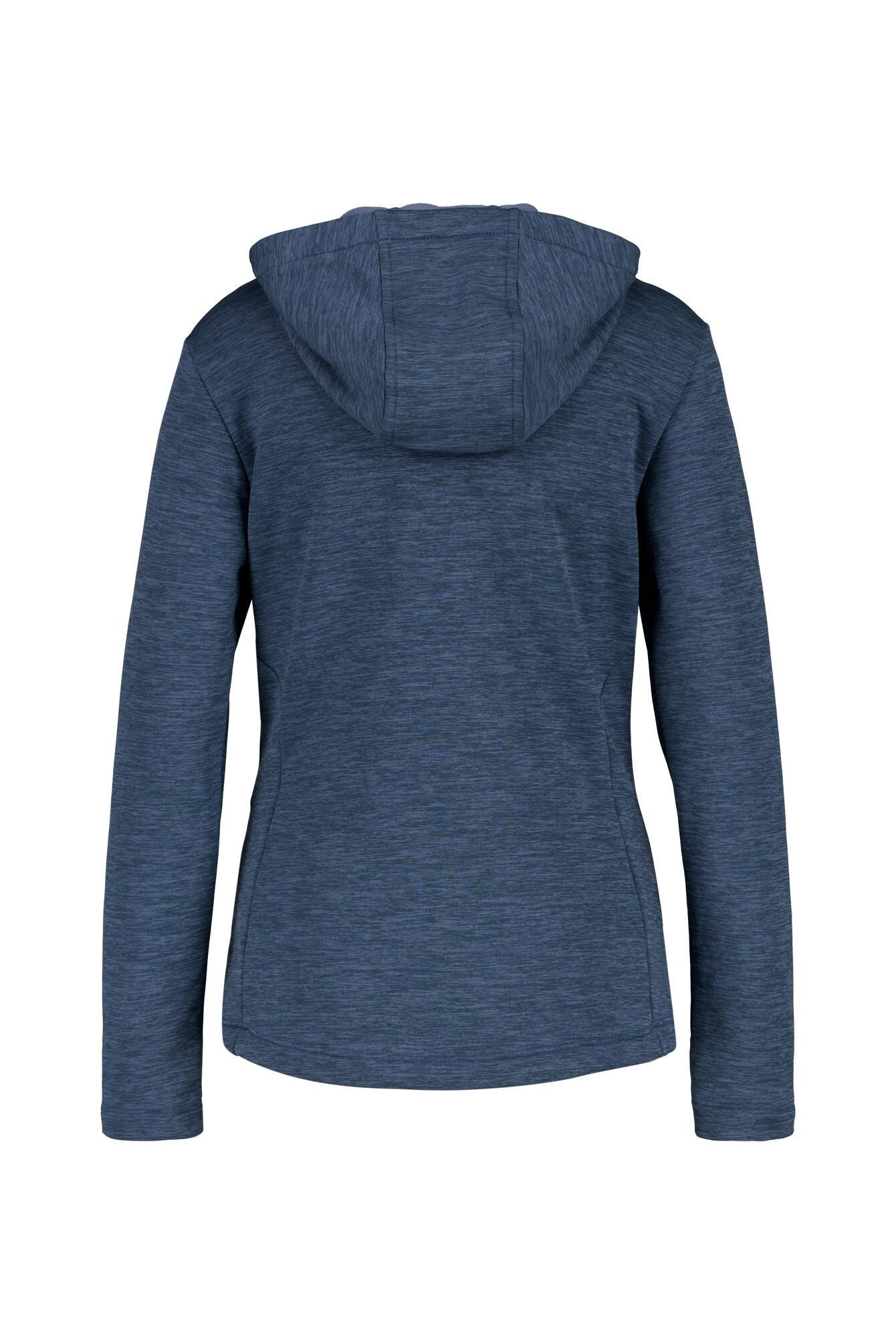 Fleecejacke meliert mit Kapuze