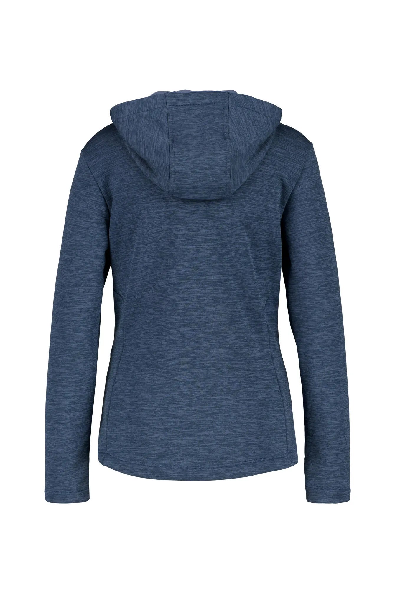Fleecejacke meliert mit Kapuze