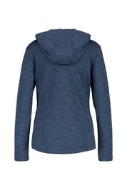 Fleecejacke meliert mit Kapuze