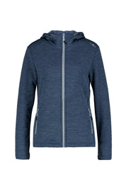 Fleecejacke meliert mit Kapuze