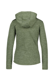 Fleecejacke meliert mit Kapuze