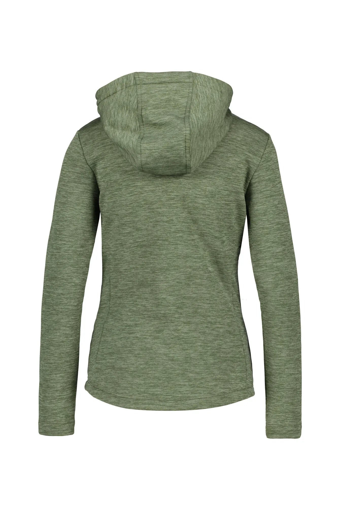Fleecejacke meliert mit Kapuze