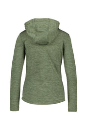 Fleecejacke meliert mit Kapuze