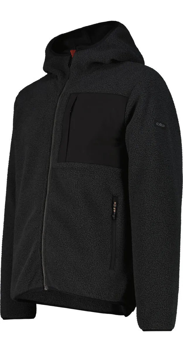 Fleecejacke mit Kapuze