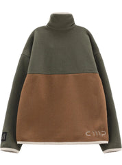 Fleecepullover mit Stehkragen
