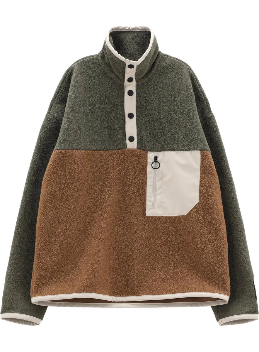 Fleecepullover mit Stehkragen