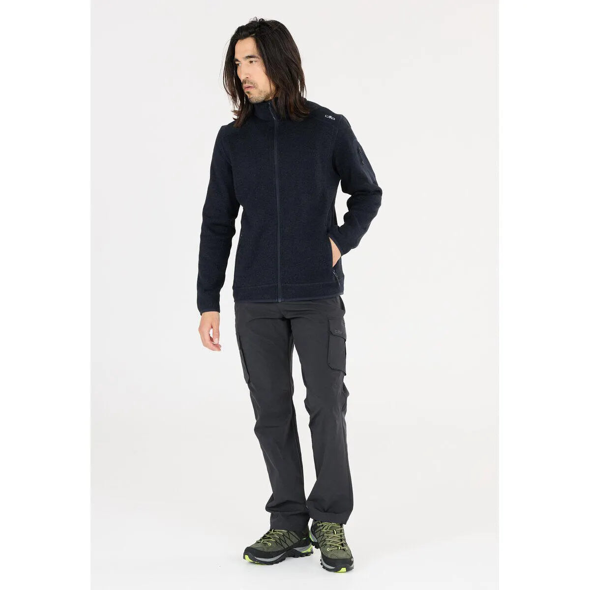 Fleecejacke mit Stehkragen
