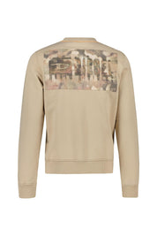 Sweatshirt aus Baumwolle mit Muster auf der Rückseite