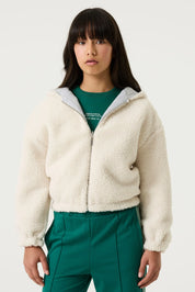 Teddy-Jacke mit Kapuze
