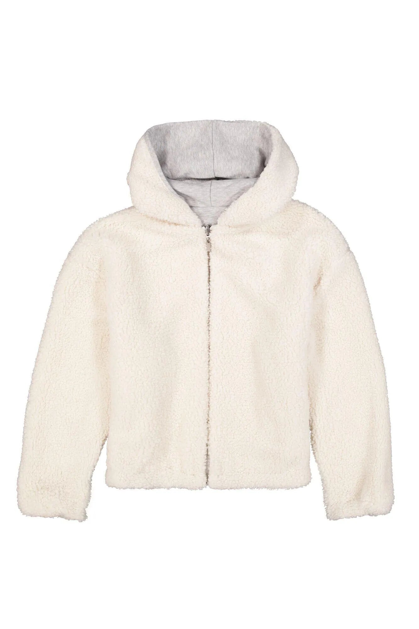 Teddy-Jacke mit Kapuze