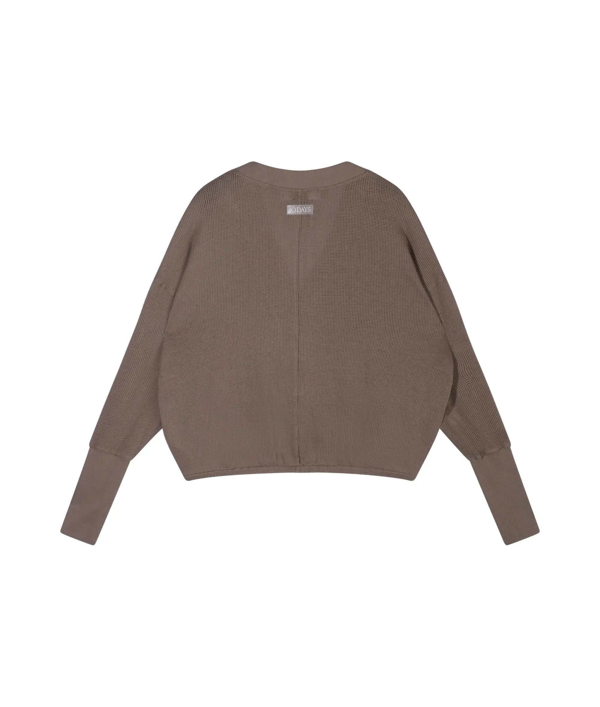 Strick-Cardigan aus Baumwoll-Mesh