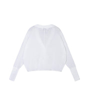 Strick-Cardigan aus Baumwoll-Mesh