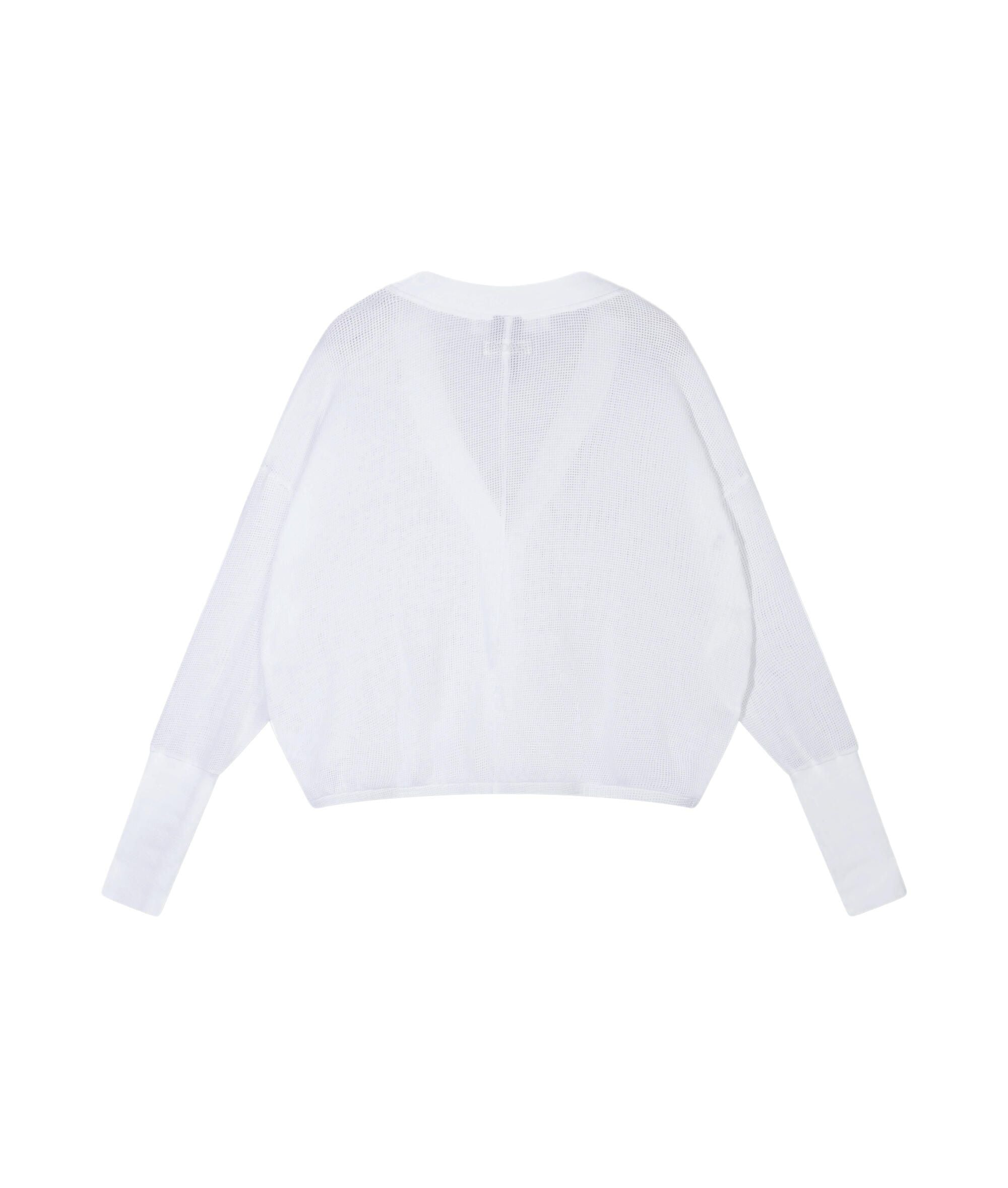 Strick-Cardigan aus Baumwoll-Mesh
