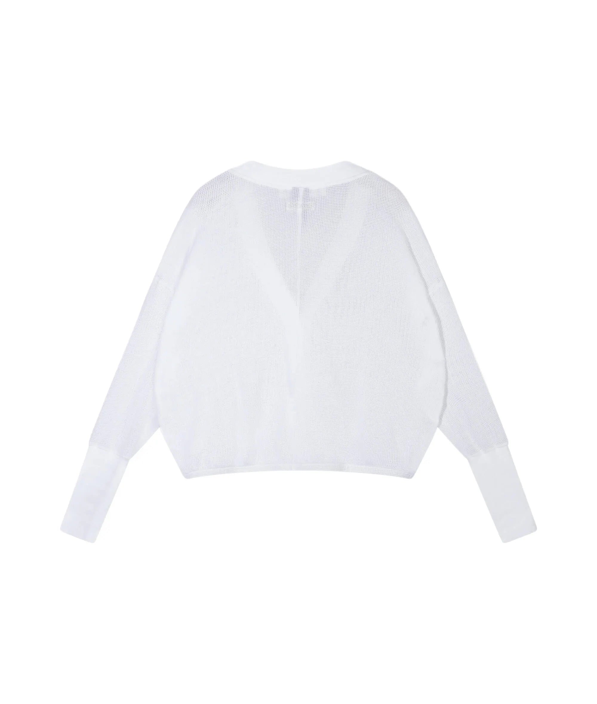 Strick-Cardigan aus Baumwoll-Mesh