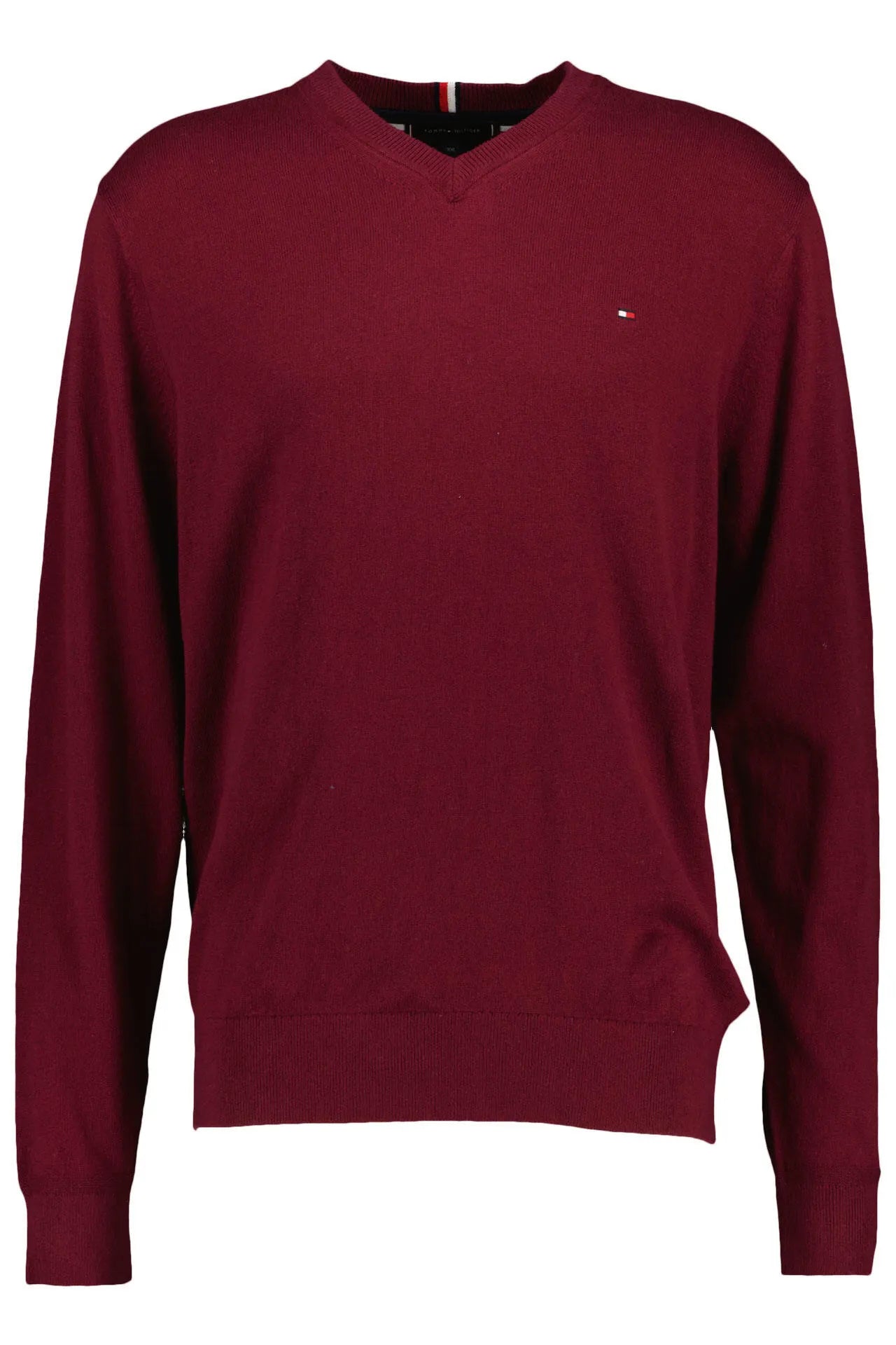 Feiner Strickpullover mit V-Ausschnitt