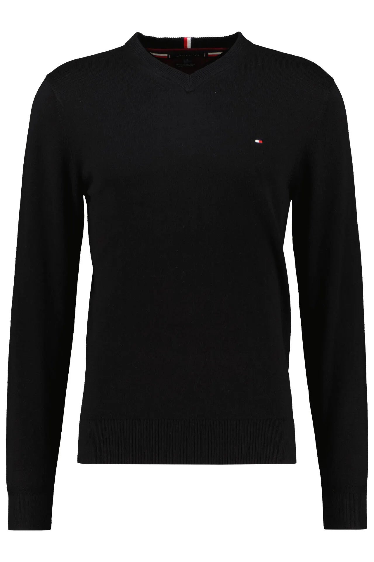 Feiner Strickpullover mit V-Ausschnitt