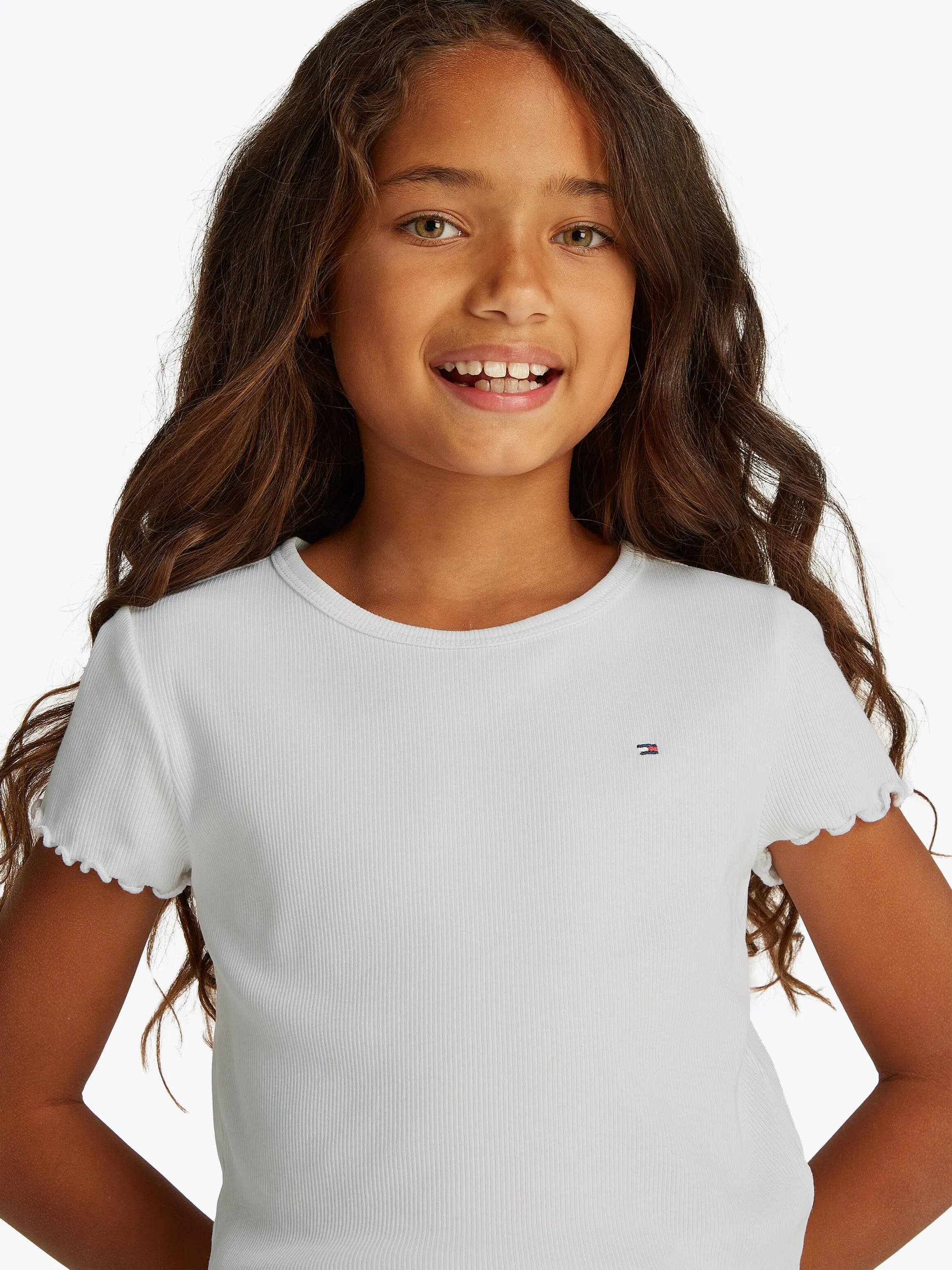 T-Shirt aus Rippstrick