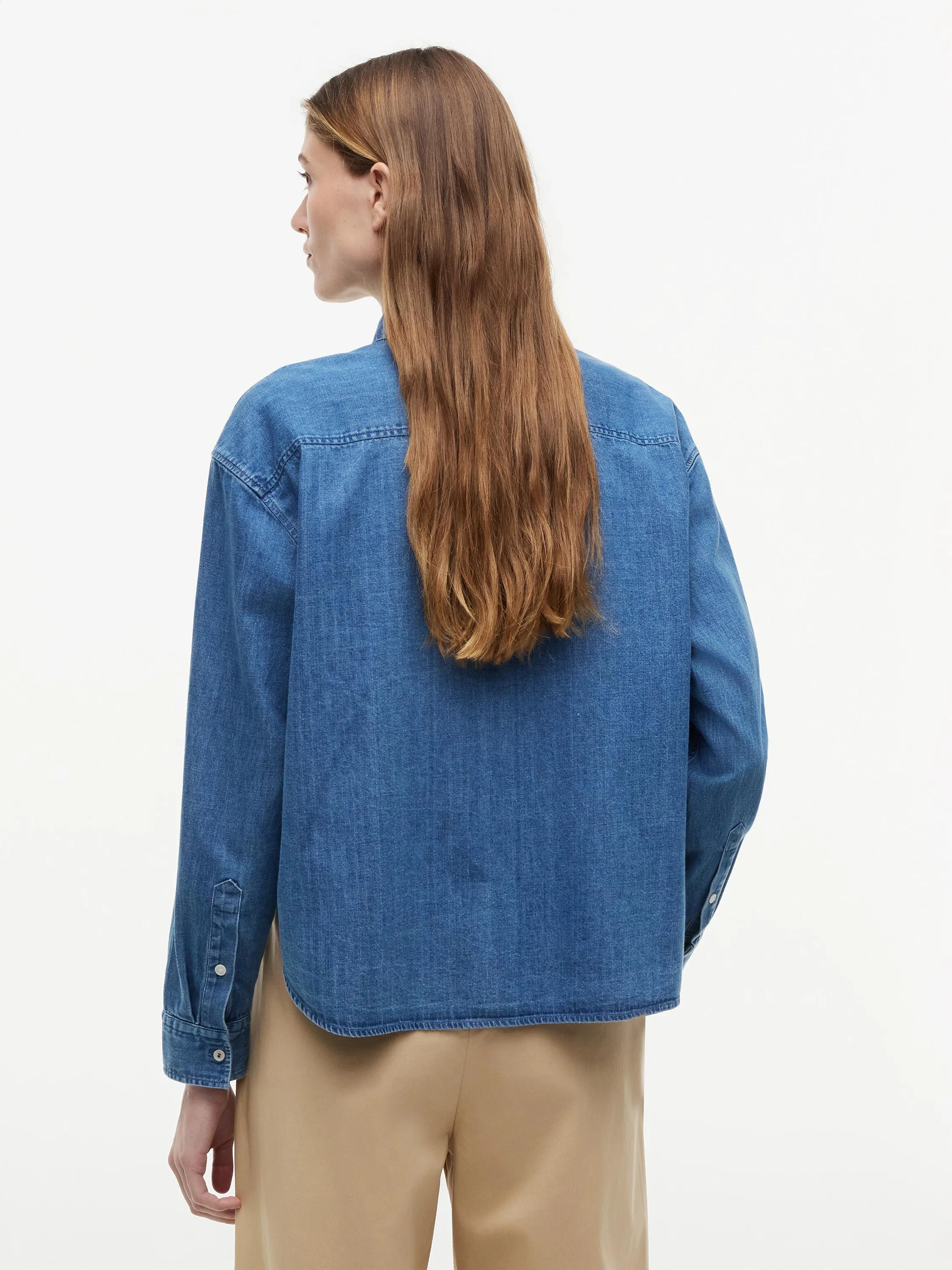 Jeansbluse aus Baumwolle