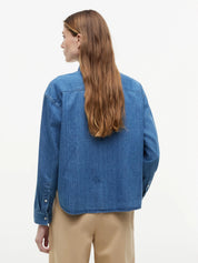 Jeansbluse aus Baumwolle