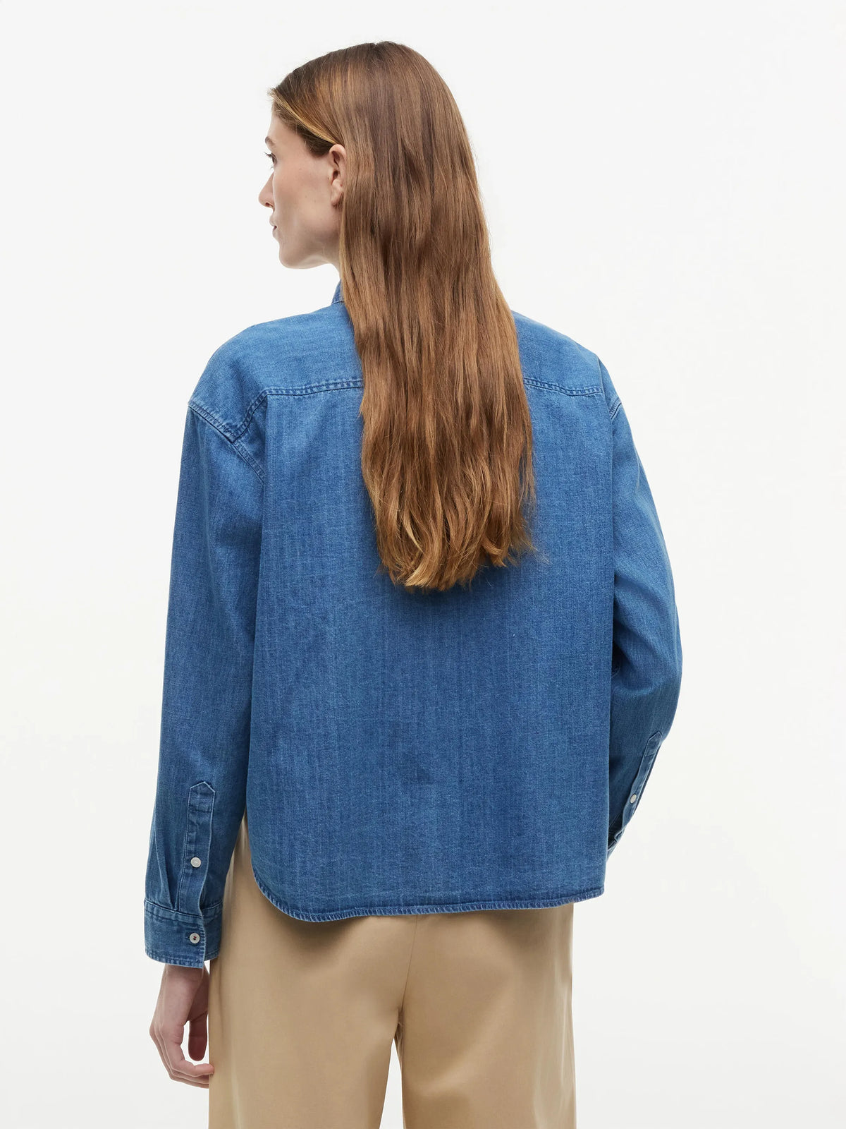 Jeansbluse aus Baumwolle