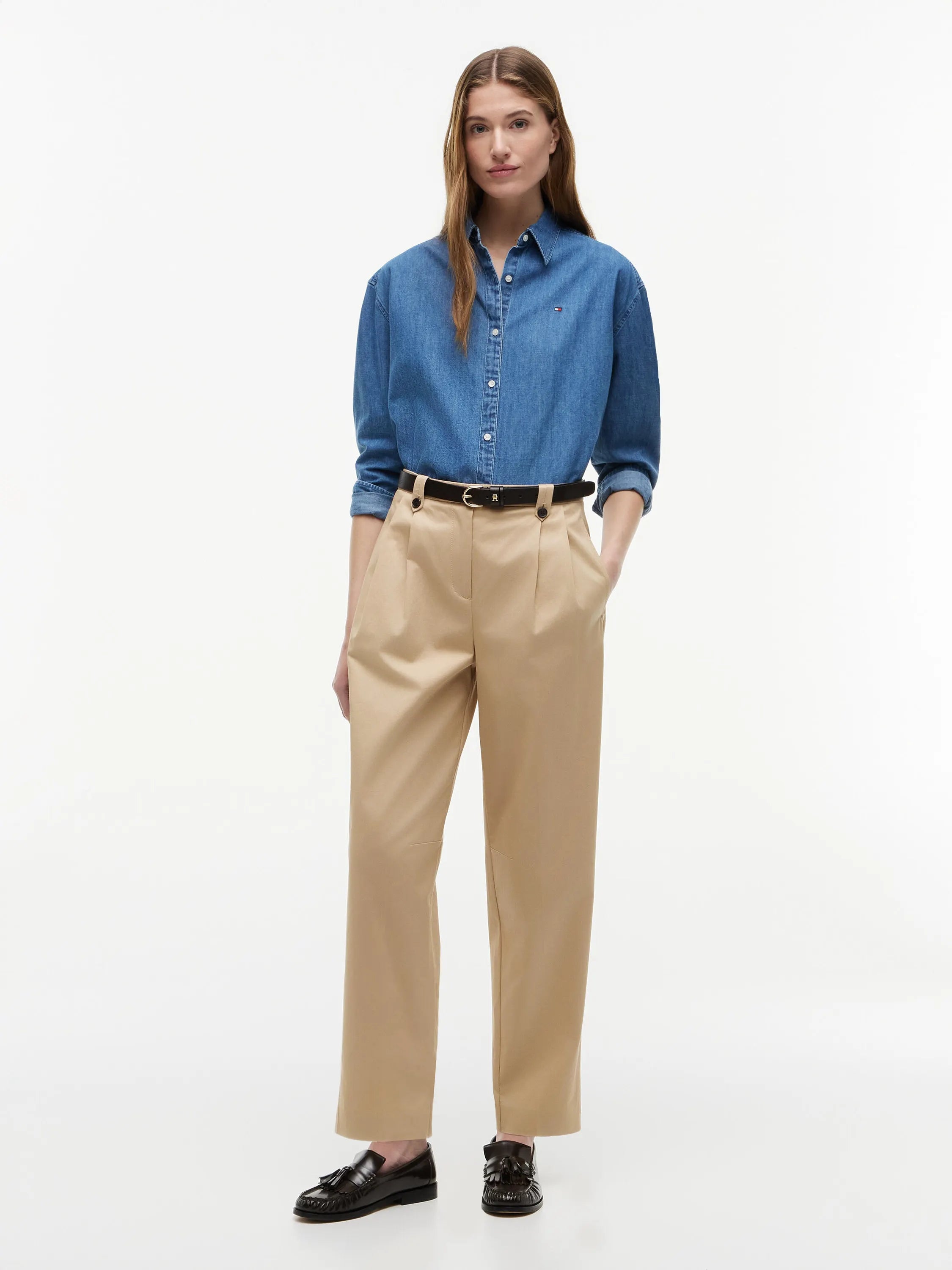 Jeansbluse aus Baumwolle