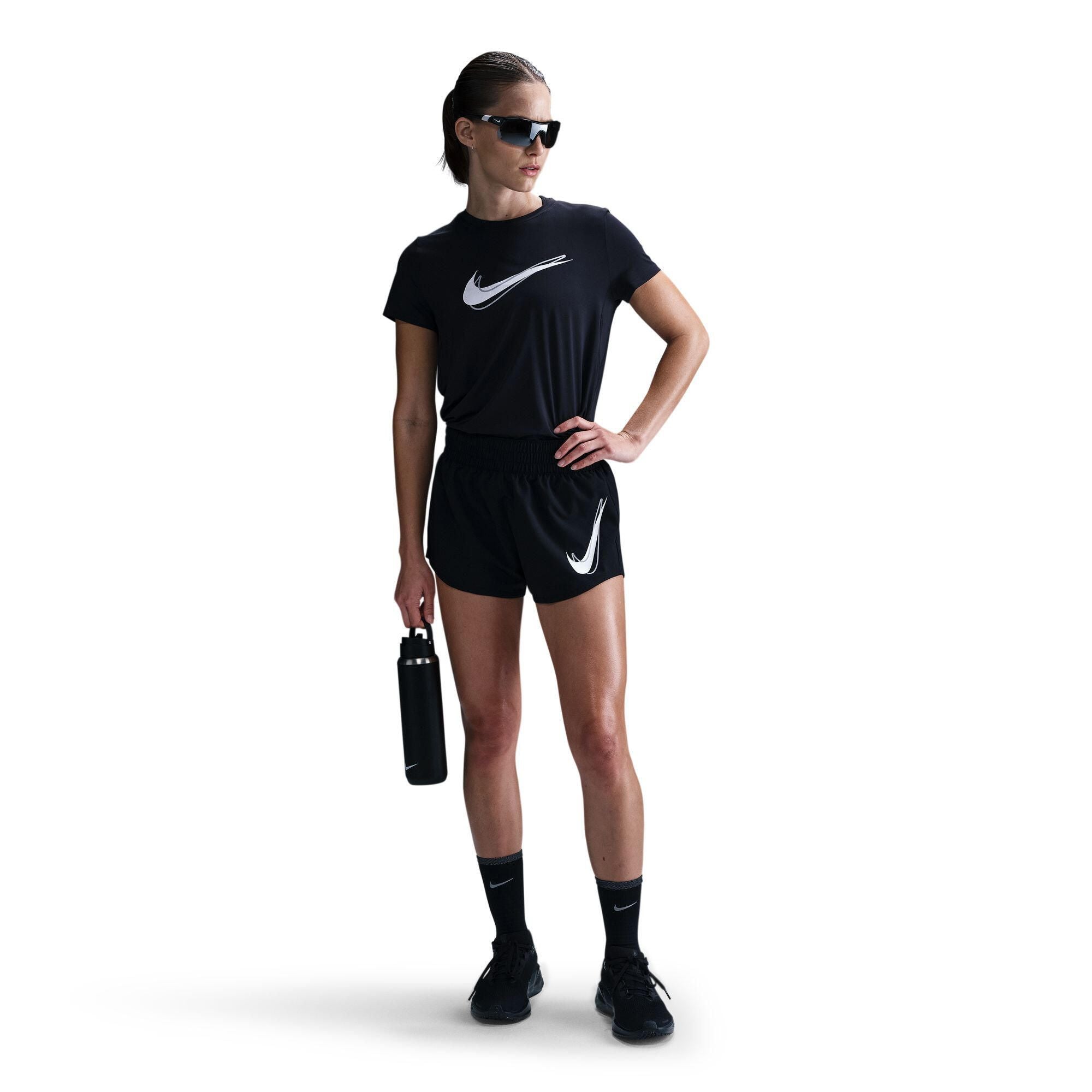 Trainingsshorts mit Logoprint