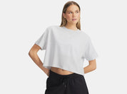 T-Shirt cropped aus Baumwollmix