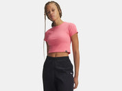 T-Shirt cropped aus Baumwollmix